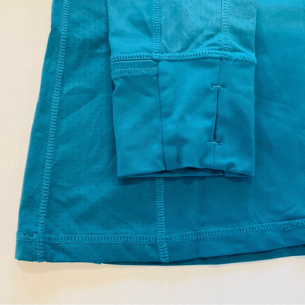NWOT Runningskirts.com Women’s L Teal Half Zip Pullover Long Sleeve Running Vent - Picture 3 of 11